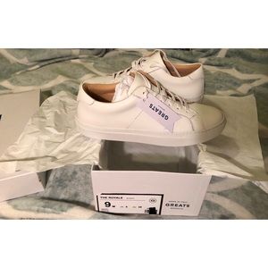 Brand new pair of White Greats sneakers